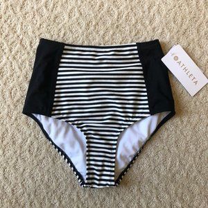 Athleta NWT Montauk Stripe HighWaisted Swim Bottom